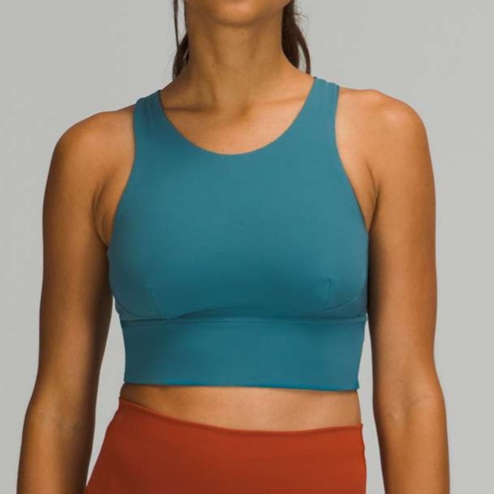 Lululemon Wunder Train Longline Bra *Medium Support, C/D Cup - Capture Blue 4